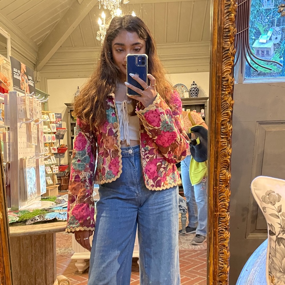 vintage floral jacket